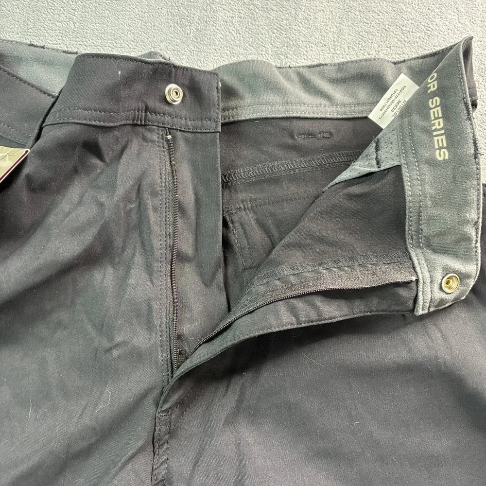 Wrangler Outdoor Series Mens Straight Fit Pants Black 36x34 Water Repellent Flex